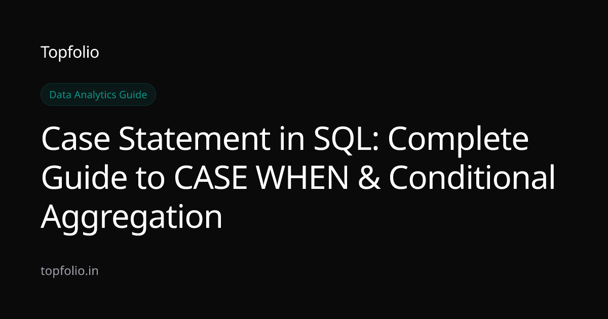 Case Statement in SQL: Complete Guide to CASE WHEN & Conditional ...